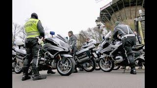 Military police escort in sharp action in Potsdam