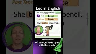 Past Tense of BREAK in English + Example sentence  Learn English Grammar