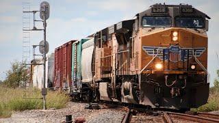 UP 6366 East  Mixed Freight Train  Flatonia TX