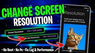 How To Change Android Screen Resolution Without Root  Stable Fps & Performance 