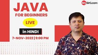 Java for Beginners  Admissions Open for LIVE Classes Batch  MySirG