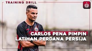 Carlos Peña Langsung Pimpin Latihan Perdana Persija  Training Drill