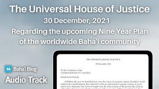 Universal House of Justice Letter - 30 December 2021 Audio Reading