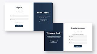Sign in & Sign up Page with awesome sliding animation using HTML CSS & JS