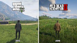 RDR 2 vs GTA 5  Physics and Details Comparison