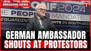 German Ambassador Loses Temper in Lahore as Gaza Protesters Disrupt His Speech  Latest News