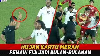 LAGA INDONESIA VS FIJI BANJIR KARTU MERAH PEMAIN FIJI JADI BULAN-BULANAN PEMAIN TIMNAS