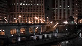 Ambient Relaxing City Sounds for Sleeping and Studying - Chicago Cityscape - 10-hour meditation loop
