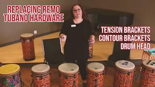 Replacing Remo Key-Tuned Tubano Hardware Tension and Contour Brackets Drum Head