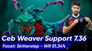 Ceb WEAVER 7.36 HARD SUPPORT 5 Pos  Dota 2 Pro Gameplay