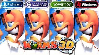 Worms 3D  PS2 vs GameCube vs Xbox vs Windows  Graphics Comparison Side by Side