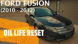 Ford Fusion - OIL CHANGE REQUIRED MESSAGE RESET  CLEAR 2010 - 2012
