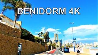 Driving Tour Benidorm and Cala de Finestrat y Villajoyosa Alicante Spain 4K Scenic Drive