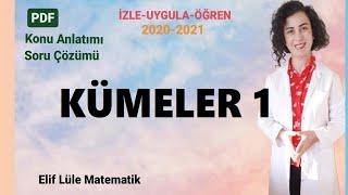 KÜMELER 1   KÜME KAVRAMI  SONLU-SONSUZ - BOŞ KÜME  PDF