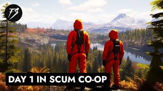 Day 1 Co-op Survival  SCUM Gameplay