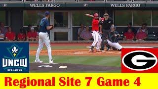 UNC Wilmington vs #7 Georgia Baseball Highlights 2024 NCAA Regional Site 7 Game 4