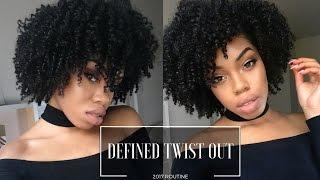 Defined Twistout Routine + 3 EASY Natural Hairstyles