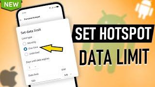 How To Set Hotspot Data Limit 2024  Android  iPhone 