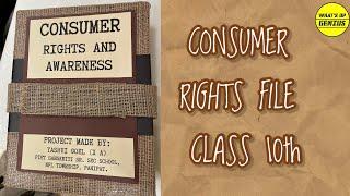 Consumer Rights for Class 10th  Economics  Project on Consumer Awareness for Class 10th