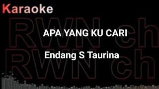 Karaoke  Apa Yang Kucari  Endang S Taurina