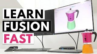 LEARN FUSION 360 FAST A Beginner Tutorial step by step instructions no prior knowledge required