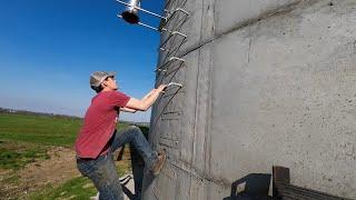 Climbing Our New 132 Foot Silo