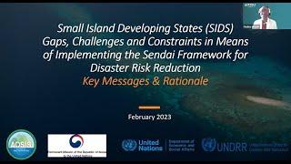 Means of Implementing the Sendai Framework in Small Island Developing States SIDS