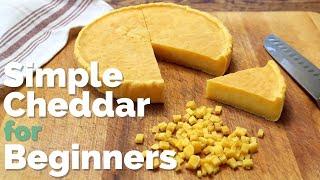 Home Cheesemaking - no special equipment required  Easy Farmhouse Cheddar Hard Cheese Recipe