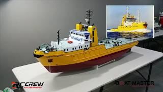 Large Scale Radio Controlled Happy Hunter Tug Boat With Lights & Smoke