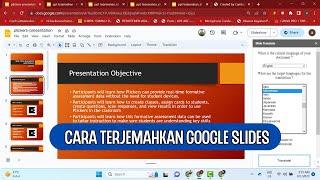 CARA TRANSLATE GOOGLE SLIDES