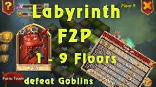 Castle Clash Labyrinth Guide Defeat Goblins 1 - 9 Floors  How to get more point