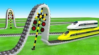 【踏切アニメ】こまる新幹線新着 Fumikiri 3D Railroad Crossing Animation #1