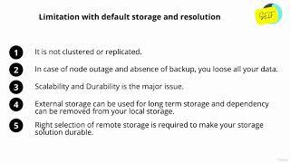 Limitation with default storage and resolution