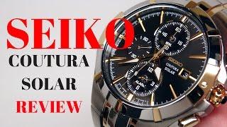 4K SEIKO COUTURA SOLAR ALARM MENS WATCH REVIEW MODEL SSC198