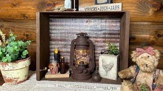 Flipping An Old Vegetable Crate   Easy Rust Look On Oil Lantern
