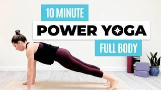 10 MINUTE POWER YOGA  Full Body Energizing Yoga