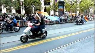 Dykes On Bikes 2012 Pride Parade with I Know You Rider Grateful Dead Early Version Soundtrack