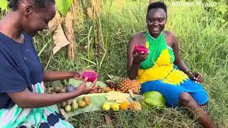 Are All These Fruits In An African Village ?  African Village Life #shortvideo #africavillage