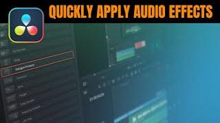 Save time adding audio effects to everything  DaVinci Resolve Tutorial