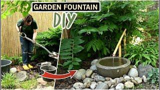 How to make a garden fountain in a day DIY japanese water feature