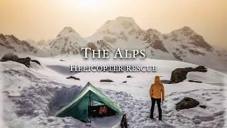 Solo Wintercamping in den Alpen - Helikopterrettung