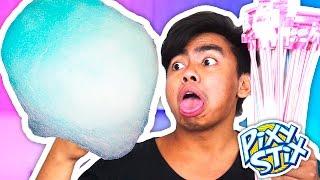 DIY How To Make PIXY STIX COTTON CANDY