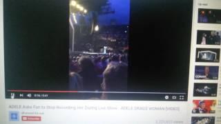 Fan records Adele telling people not to record her