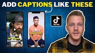 How To Add Captions And Subtitles To Your TikTok Videos Like The Professionals