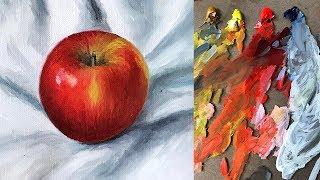 Oil Painting Basics Tutorial For Beginners  Realistic Apple