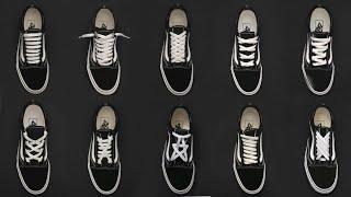 10 NEW WAYS HOW TO LACE YOUR VANS OLD SKOOL  SHOE LACING