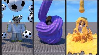 falling ICE CREAM SOCCER BALLS JUICE and more in roblox