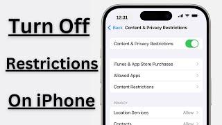 How to Turn Off Restrictions on iPhone  2024  iOS 17