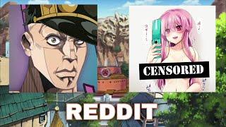 Anime vs Reddit the Rock reaction meme