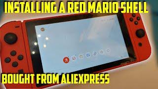 How to install a replacement Nintendo Switch shell. New Mario Red case and joycon install